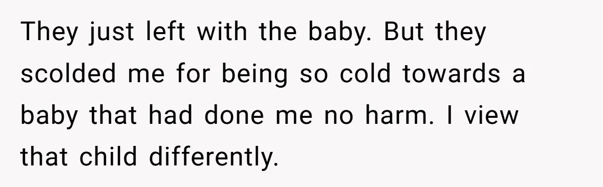 Wife Issues Ultimatum to Husband’s Mistress’s Parents: “Come Get This Baby” They just left with the baby. But they scolded me for being so cold towards a baby that had done me no harm. I view that child differently.