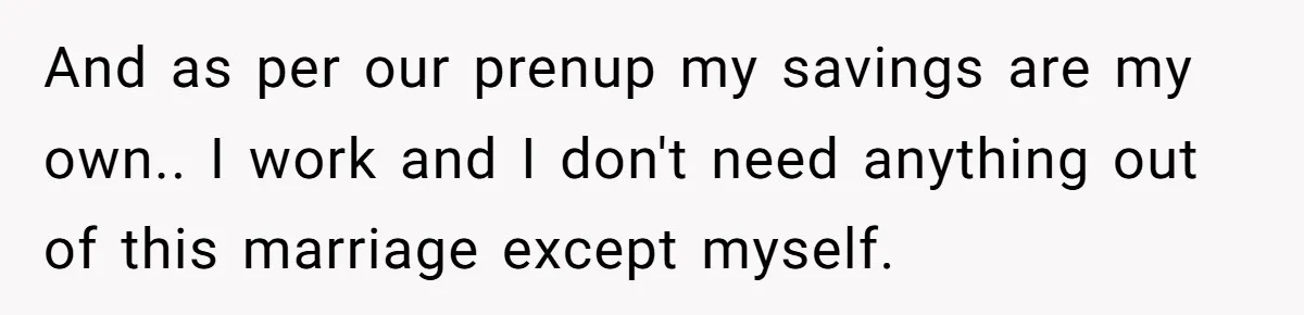 Wife Issues Ultimatum to Husband’s Mistress’s Parents: “Come Get This Baby” And as per our prenup my savings are my own.. I work and I don't need anything out of this marriage except myself.