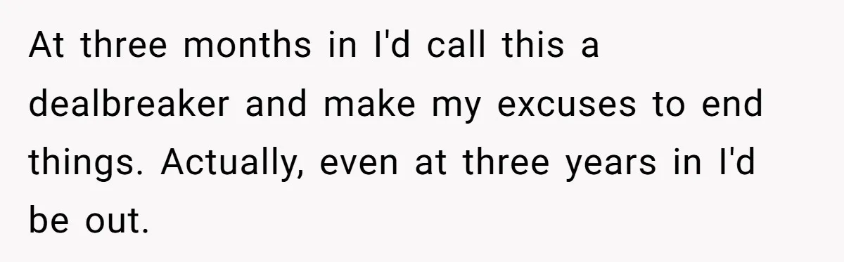 Man Dumps “Sweet” Girlfriend After She Brags About Humiliating a Special Needs Student At three months in I'd call this a dealbreaker and make my excuses to end things. Actually, even at three years in I'd be out.