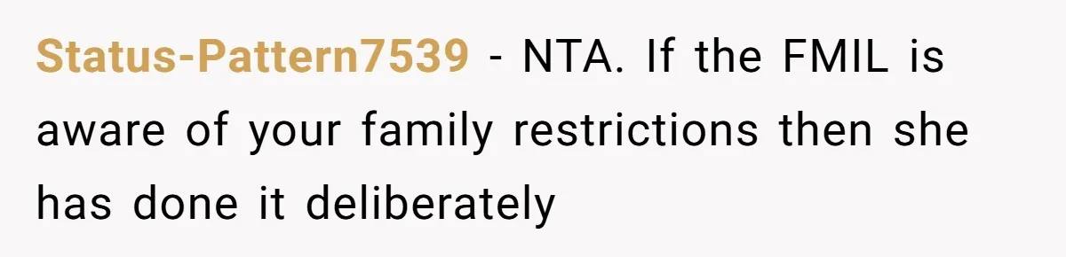 Man Forces His Fiancée To Choose Between Him And Her Parents Over Wedding Venue Dispute Status-Pattern7539 − NTA. If the FMIL is aware of your family restrictions then she has done it deliberately