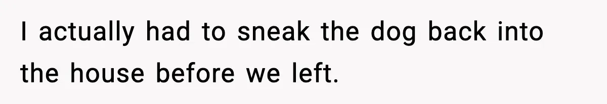 Parent Lets Kids Loot Brother’s House After He Refuses To Return Missing Legos, Is She Wrong? I actually had to sneak the dog back into the house before we left.