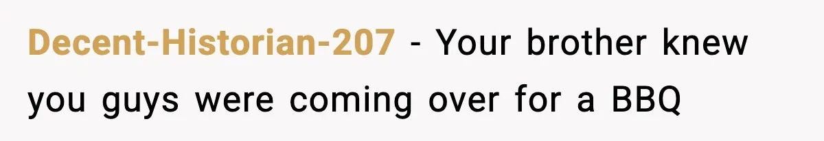 Parent Lets Kids Loot Brother’s House After He Refuses To Return Missing Legos, Is She Wrong? Decent-Historian-207 − Your brother knew you guys were coming over for a BBQ