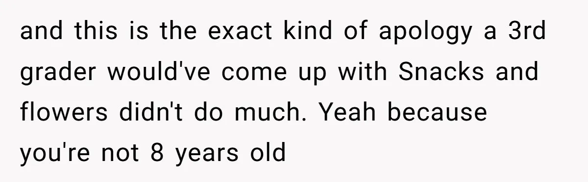 “Did You Use AI?”: Bride Walks Out Mid-Ceremony Over Robotic Vows and this is the exact kind of apology a 3rd grader would've come up with Snacks and flowers didn't do much. Yeah because you're not 8 years old
