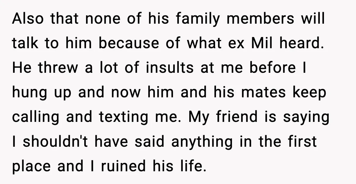 He Quit Being A Dad, Lied About It, Then Karma Arrived Wearing Pearls Also that none of his family members will talk to him because of what ex Mil heard. He threw a lot of insults at me before I hung up and...