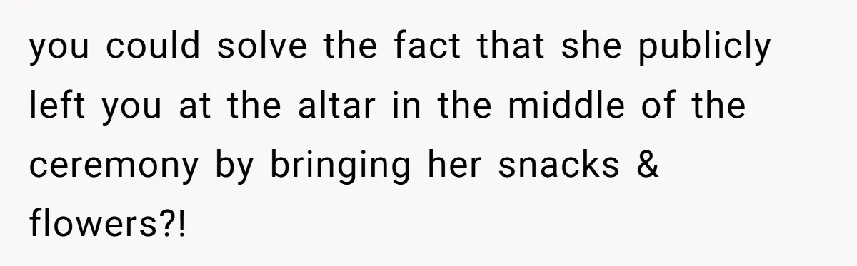 “Did You Use AI?”: Bride Walks Out Mid-Ceremony Over Robotic Vows you could solve the fact that she publicly left you at the altar in the middle of the ceremony by bringing her snacks & flowers?!