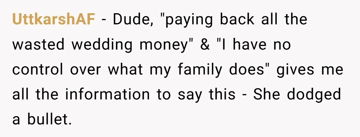 “Did You Use AI?”: Bride Walks Out Mid-Ceremony Over Robotic Vows UttkarshAF - Dude, "paying back all the wasted wedding money" & "I have no control over what my family does" gives me all the information to say this - She...