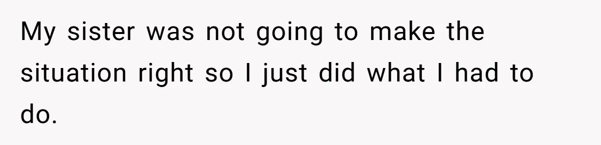Parents Furious After Woman Replaces Her Son’s Broken Console With Nephew’s Gift My sister was not going to make the situation right so I just did what I had to do.