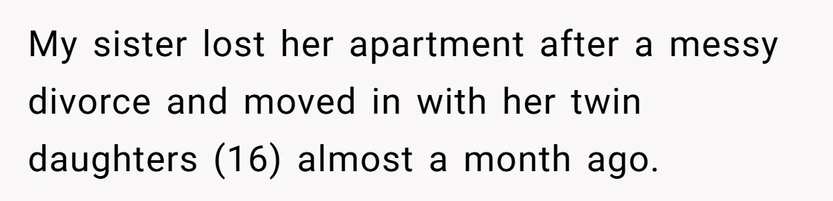 Man Evicts Sister After Her Teens Steal His Cancer-Stricken Wife’s Wig For Fun My sister lost her apartment after a messy divorce and moved in with her twin daughters (16) almost a month ago.