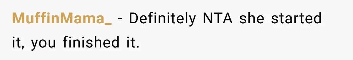 Aunt Can’t Believe Sister’s Parenting, Shows Family The Footage That Started The Feud MuffinMama_ − Definitely NTA she started it, you finished it.