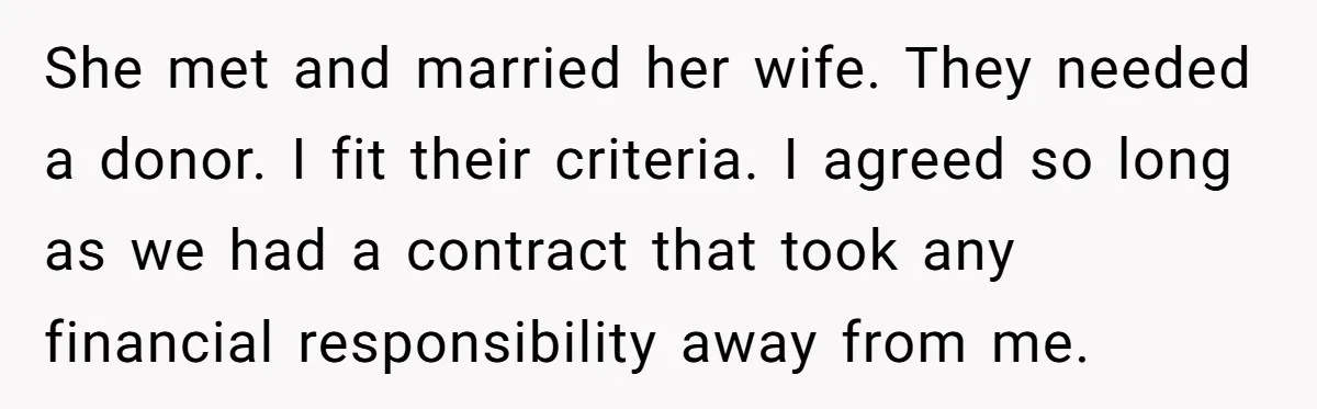 Dad Adopts Biological Son In Secret, Refuses To Tell Parents Until Inheritance Forces Truth She met and married her wife. They needed a donor. I fit their criteria. I agreed so long as we had a contract that took any financial responsibility away from...