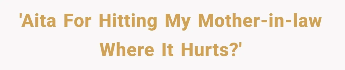 A New Mom’s Breaking Point: Woman’s Savage Response To Her MIL’s ‘Perfect Mother’ Routine 'AITA for hitting my mother-in-law where it hurts?'