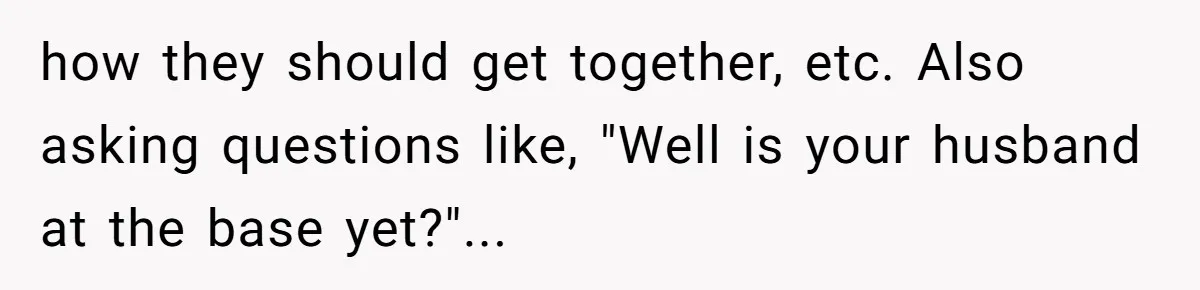 He Tried to Hit on a “Random Woman” at the Track - Turns Out She Was a 3-Star General how they should get together, etc. Also asking questions like, "Well is your husband at the base yet?"...
