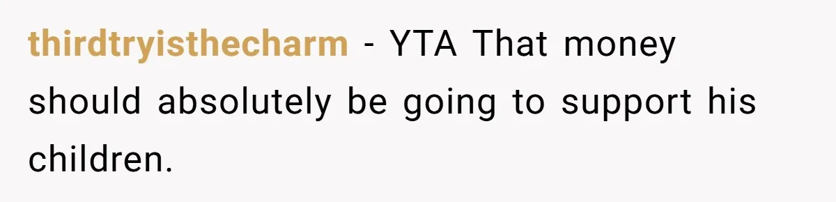 Brother Keeps Entire Life Insurance Windfall While Widow With Twins Faces Selling Family Home thirdtryisthecharm − YTA That money should absolutely be going to support his children.