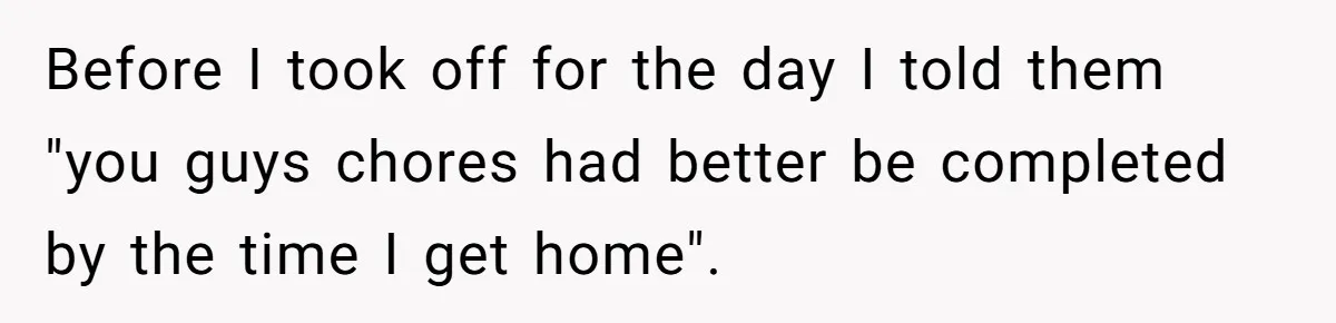Mom Goes To Applebee’s Alone After Husband And Kids Refuse To Do Dishes Before I took off for the day I told them "you guys chores had better be completed by the time I get home".