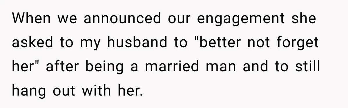 Wife Walks Out After Husband’s Best Friend Sits On His Lap At Dinner When we announced our engagement she asked to my husband to "better not forget her" after being a married man and to still hang out with her.