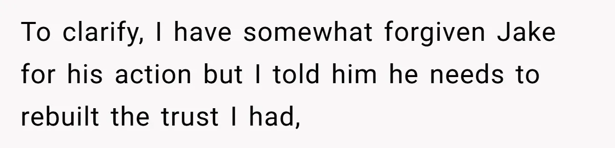 Wife Walks Out After Husband’s Best Friend Sits On His Lap At Dinner To clarify, I have somewhat forgiven Jake for his action but I told him he needs to rebuilt the trust I had,