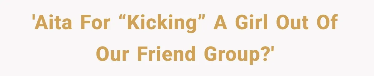 Guy’s Efforts To Keep Things Civil With A Girl Backfire, He Ends Up Kicking Her Out Of The Group 'AITA for “kicking” a girl out of our friend group?'