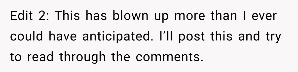 "Woman Spends $4500 On Christmas Dinner And Airbnb, Now Her Family Wants Nothing To Do With Her Request Edit 2: This has blown up more than I ever could have anticipated. I’ll post this and try to read through the comments.
