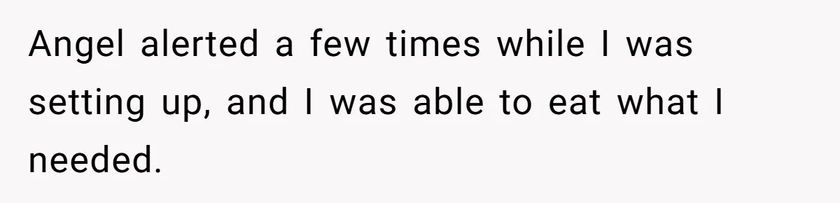 Woman Kicked Out of Wedding For Bringing Her Dobermann Service Dog, Should She Have Left Him Behind? Angel alerted a few times while I was setting up, and I was able to eat what I needed.