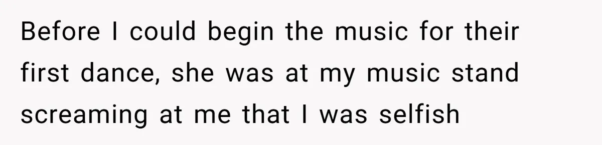 Woman Kicked Out of Wedding For Bringing Her Dobermann Service Dog, Should She Have Left Him Behind? Before I could begin the music for their first dance, she was at my music stand screaming at me that I was selfish