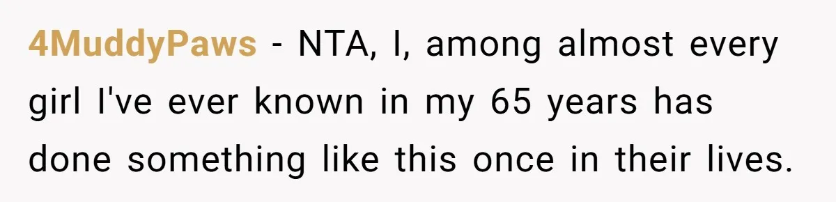 Mom Denies 10-Year-Old Daughter Bangs To Protect Her Hair, But She Secretly Cuts It Herself 4MuddyPaws − NTA, I, among almost every girl I've ever known in my 65 years has done something like this once in their lives.