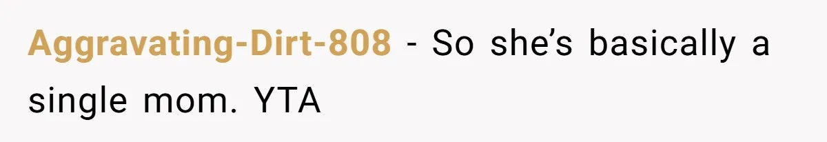 Husband Thinks He’s “Trying His Best”… Until Reddit Hears What His Wife Is Really Going Thro Aggravating-Dirt-808 − So she’s basically a single mom. YTA