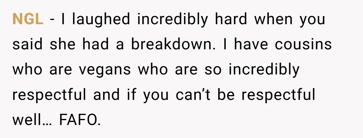 Vegetarian Woman Questions Vegan’s Makeup Choices, Accidentally Triggers Full-Blown Identity Meltdown Online NGL - I laughed incredibly hard when you said she had a breakdown. I have cousins who are vegans who are so incredibly respectful and if you can’t be respectful...