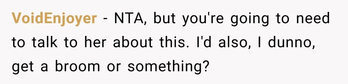 After Using Her Roommate’s Banana Cake To Clean Glass, She’s Left Wondering Why Her Roommate Is Furious VoidEnjoyer − NTA, but you're going to need to talk to her about this. I'd also, I dunno, get a broom or something?