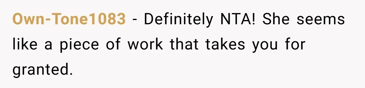 Man Who Does Everything Except Handyman Work Gets Branded “Not A Man”, Reacts Accordingly Own-Tone1083 − Definitely NTA! She seems like a piece of work that takes you for granted.