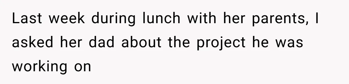 Man Who Does Everything Except Handyman Work Gets Branded “Not A Man”, Reacts Accordingly Last week during lunch with her parents, I asked her dad about the project he was working on