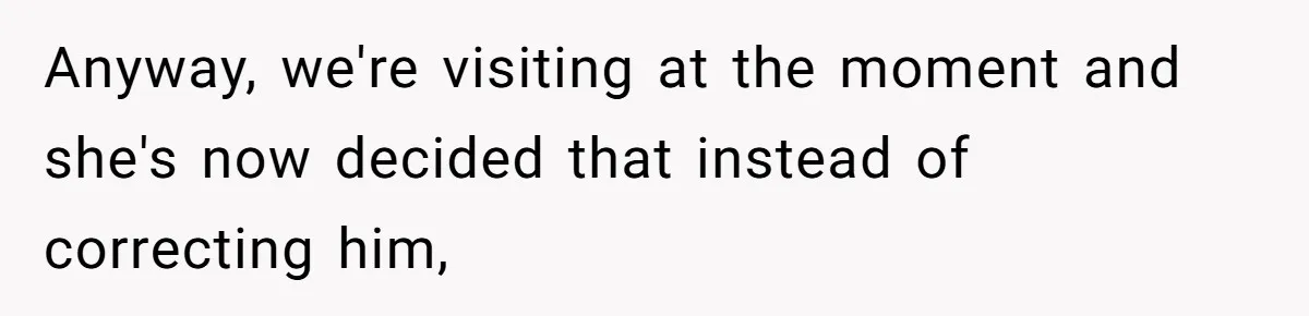SIL Polices A Toddler’s Speech, So This Mom Shows Her What “Correct English” Really Looks Like Anyway, we're visiting at the moment and she's now decided that instead of correcting him,