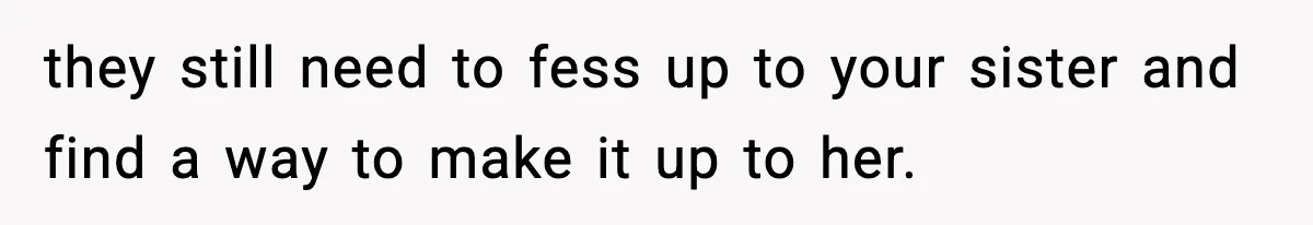 Mom Refuses To Let Sister See Her Son After Years Of Resentment Over Childhood Responsibilities they still need to fess up to your sister and find a way to make it up to her.