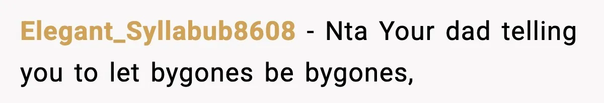 Mom Refuses To Let Sister See Her Son After Years Of Resentment Over Childhood Responsibilities Elegant_Syllabub8608 − Nta Your dad telling you to let bygones be bygones,
