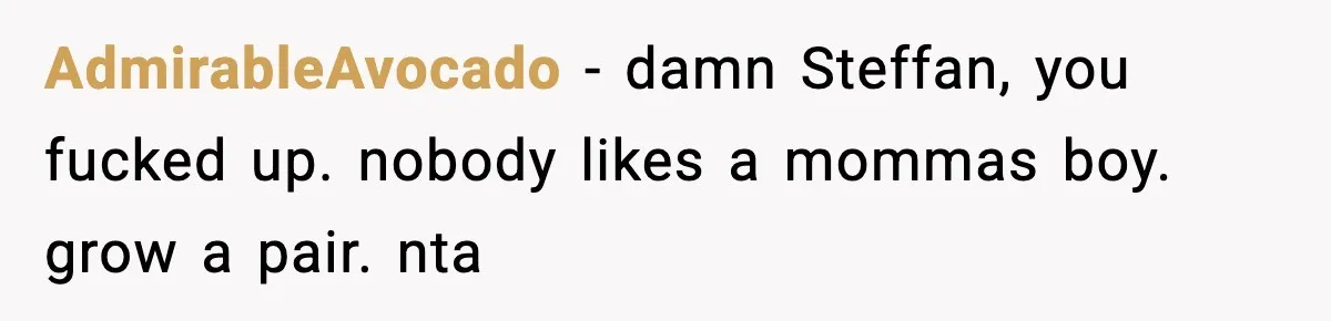 Grandma Spends Months Making A Handmade Cookbook, Mom Calls It ‘Cheap’ And ‘Narcissistic’ AdmirableAvocado − damn Steffan, you fucked up. nobody likes a mommas boy. grow a pair. nta