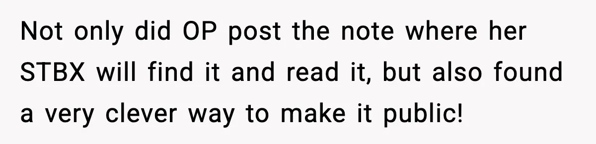 Grandma Spends Months Making A Handmade Cookbook, Mom Calls It ‘Cheap’ And ‘Narcissistic’ Not only did OP post the note where her STBX will find it and read it, but also found a very clever way to make it public!