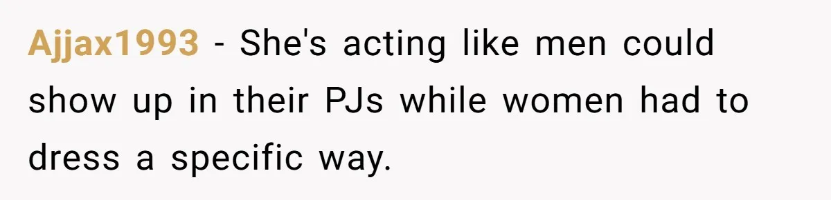 Girlfriend Defies Dress Code, Boyfriend Ditches Her And Drives Off To Boss’s Wedding Alone Ajjax1993 − She's acting like men could show up in their PJs while women had to dress a specific way.