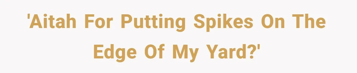 Neighbor’s Daughter Kept Driving Through His Yard - So He Installed Spikes and Let Consequences Do the Rest 'AITAH for putting spikes on the edge of my yard?'