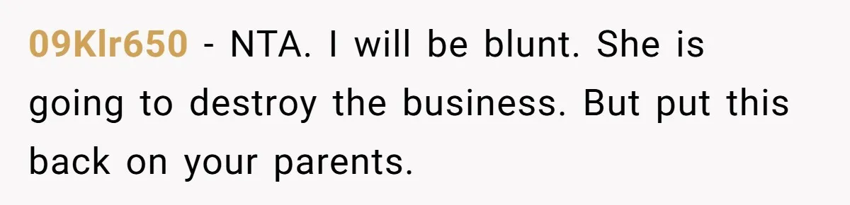 Doctor Stands Firm Against Parents After Sister’s Costly Errors Almost Destroyed The Family Practice 09Klr650 − NTA. I will be blunt. She is going to destroy the business. But put this back on your parents.