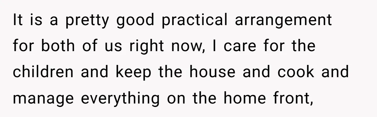 Devoted Stay-At-Home Dad Uncovers Wife’s Secret Date - 5000 Words Journal Of A Heartbroken Man It is a pretty good practical arrangement for both of us right now, I care for the children and keep the house and cook and manage everything on the home...