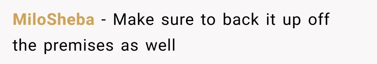 She Told Him ‘Only Submit Tickets’ - So He Did, and It Cost the Store $25,000 MiloSheba − Make sure to back it up off the premises as well