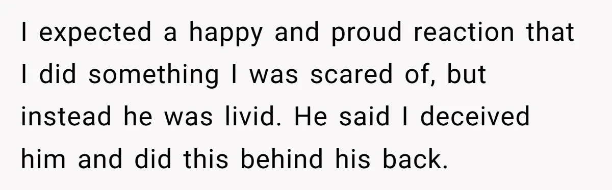 Woman Conquers Dental Fear Alone, Expecting Proud Cheers, Boyfriend’s Shocking Reaction Leaves Her Reeling I expected a happy and proud reaction that I did something I was scared of, but instead he was livid. He said I deceived him and did this behind his...