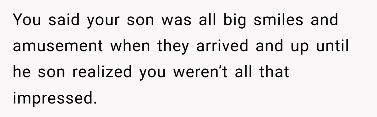 She Met Her Son’s Girlfriend for the First Time… and the Girlfriend Opened With a Shocking Joke. She Kicked Her Out You said your son was all big smiles and amusement when they arrived and up until he son realized you weren’t all that impressed.
