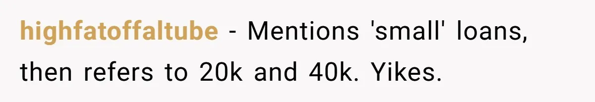 Sister Sends 1,000 Unremovable Stickers As A ‘Christmas Gift’ To Brother-In-Law, He’ll Never Forget It highfatoffaltube − Mentions 'small' loans, then refers to 20k and 40k. Yikes.