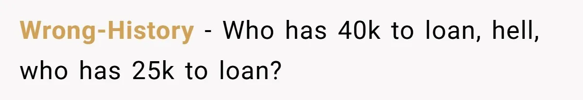 Sister Sends 1,000 Unremovable Stickers As A ‘Christmas Gift’ To Brother-In-Law, He’ll Never Forget It Wrong-History − Who has 40k to loan, hell, who has 25k to loan?