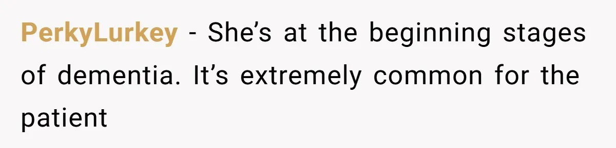 "Stay Away From My Fence!": Neighbor Dispute Escalates Over a Leaf Blower PerkyLurkey − She’s at the beginning stages of dementia. It’s extremely common for the patient