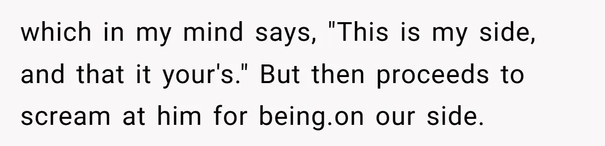 "Stay Away From My Fence!": Neighbor Dispute Escalates Over a Leaf Blower which in my mind says, "This is my side, and that it your's." But then proceeds to scream at him for being.on our side.
