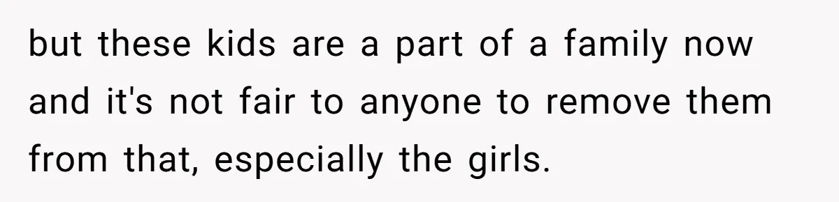 Woman Refuses Sister’s “Custody” Demand After Adopting The Kids She Abandoned Years Ago but these kids are a part of a family now and it's not fair to anyone to remove them from that, especially the girls.