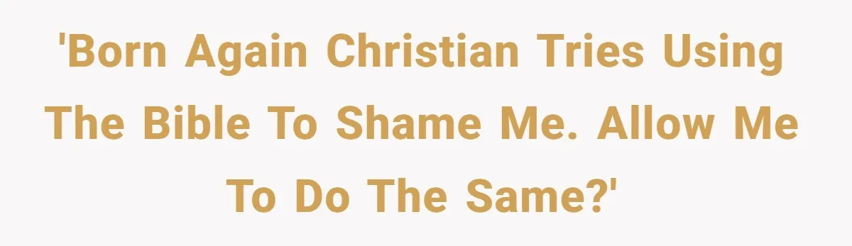 Born-Again Christian Tried to Bible-Shame a Woman for Lifting Weights. He Didn’t Expect This Response. 'Born again Christian tries using the Bible to shame me. Allow me to do the same?'