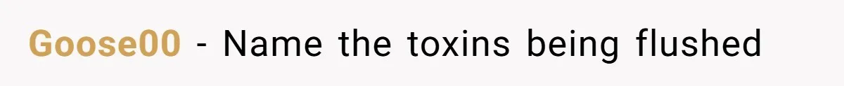 LPT: When You’re Done Drinking Alcohol for the Night, Start Drinking Lots of Water Goose00 − Name the toxins being flushed