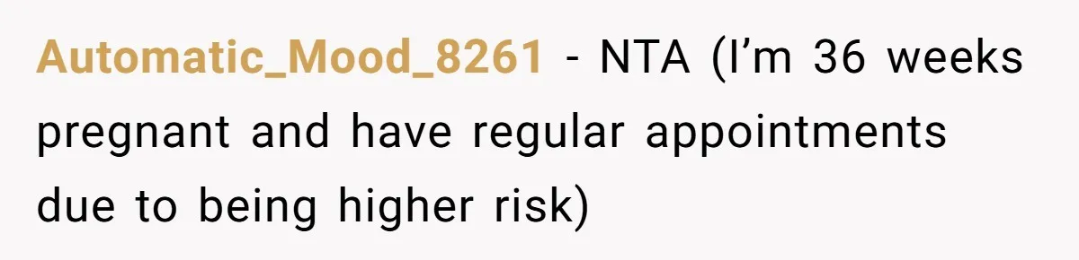 Wife Calls Husband ‘Unreliable’ After He Misses High-Risk Pregnancy Appointment For Sister’s Minor Injury Automatic_Mood_8261 − NTA (I’m 36 weeks pregnant and have regular appointments due to being higher risk)